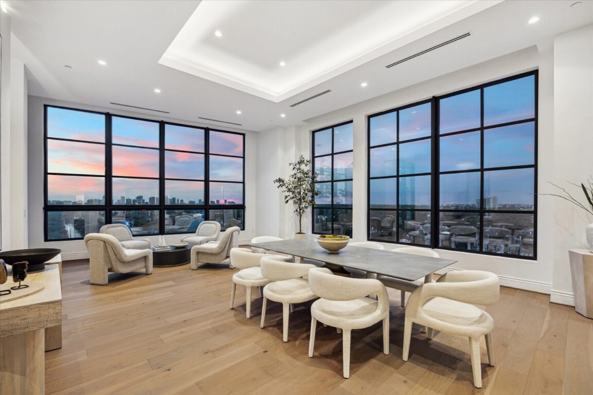 Skyline Sunsets in White Leather