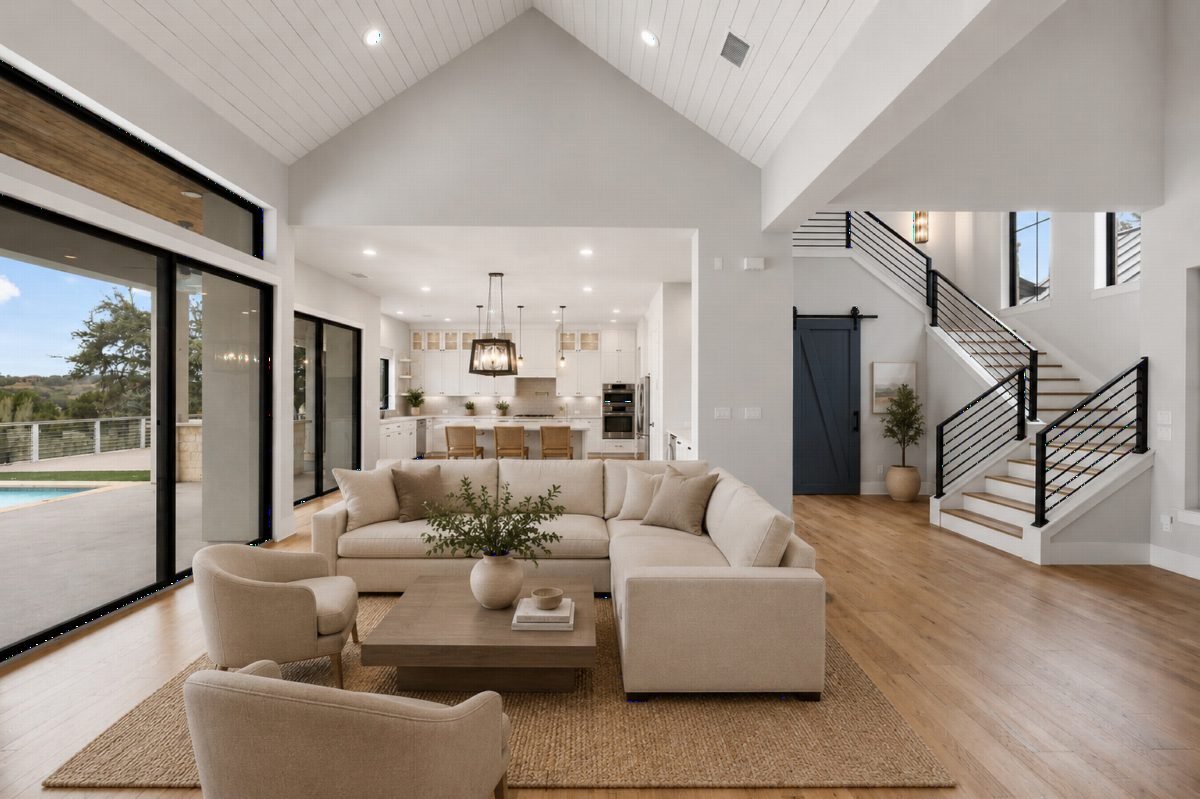 White Shiplap and Warm Oak