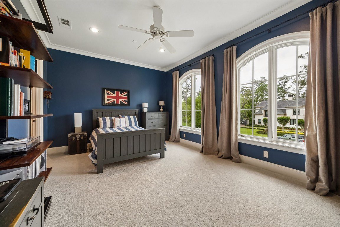 Midnight Blue with Rustic Shelves