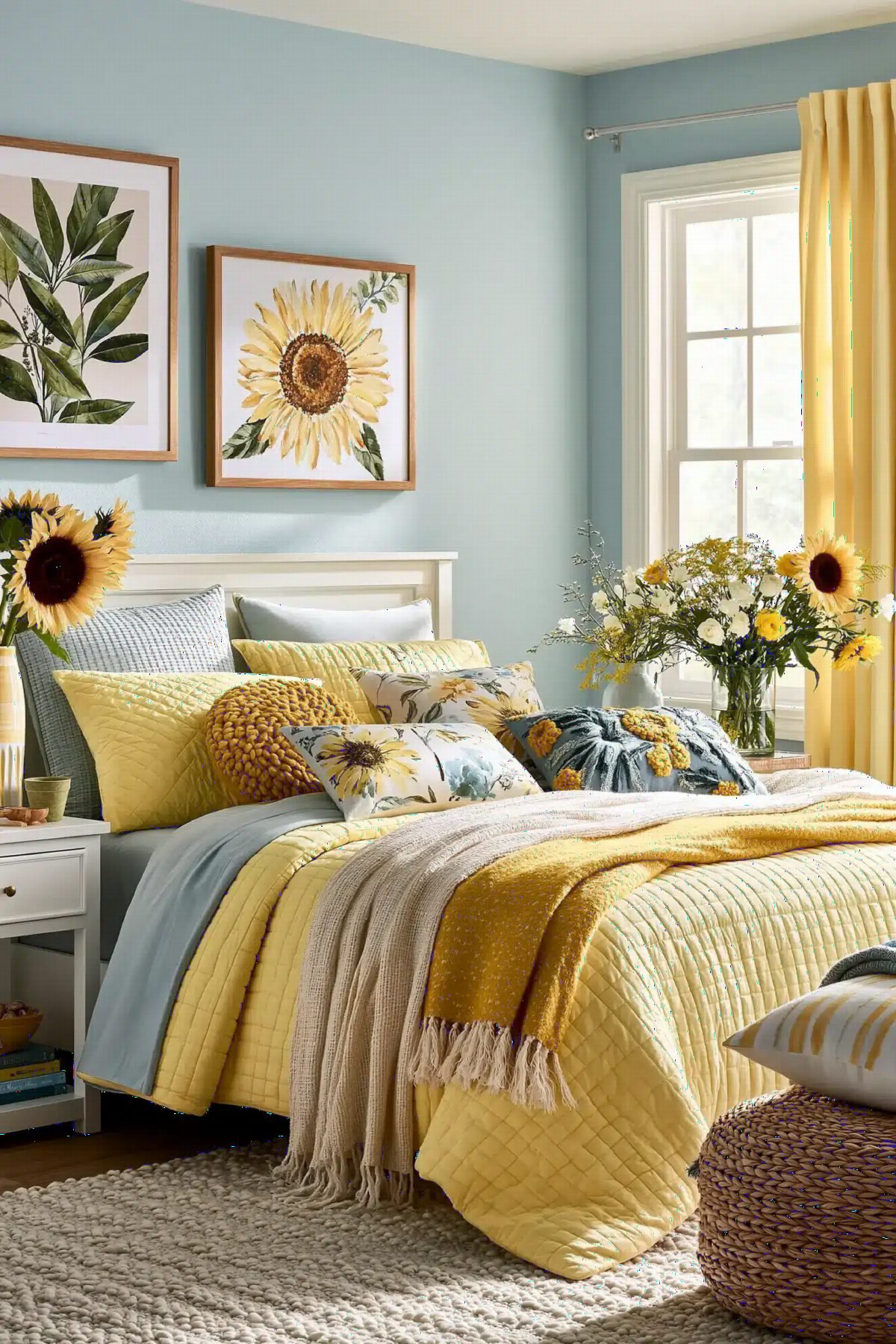 Bottled Blue with Golden Quilts