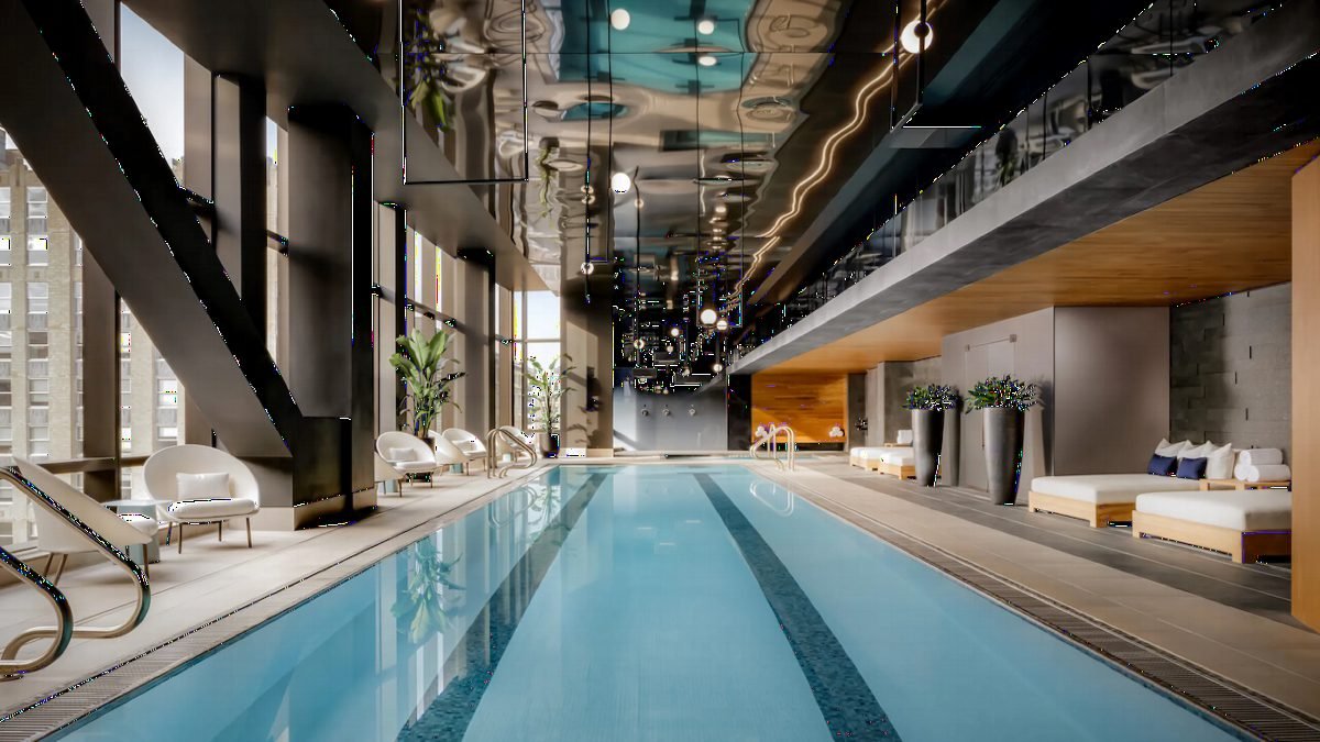 Indoor Pool Lounge in Slate