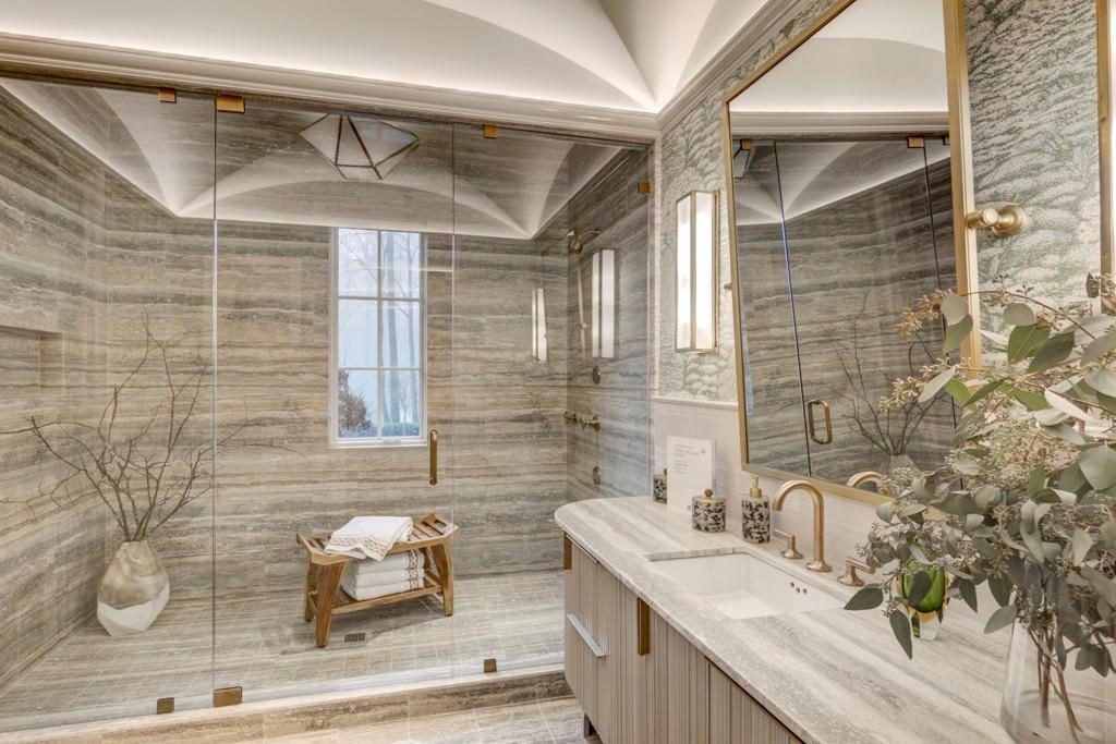 Gray Marble and Brass Luxe