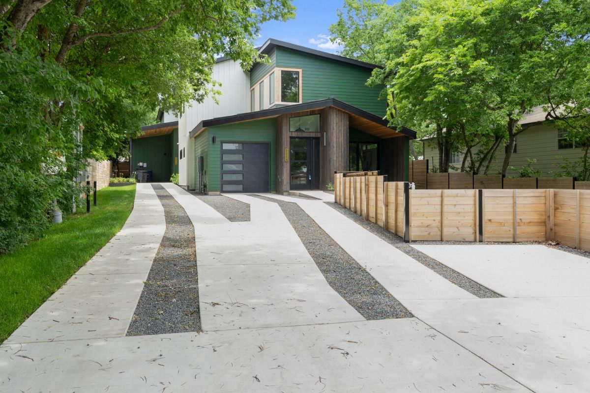 Forest Green and Concrete