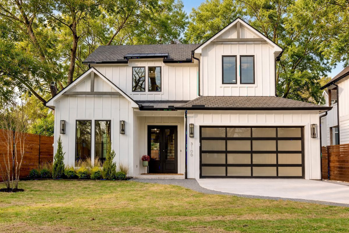 White Shiplap with Dark Steel