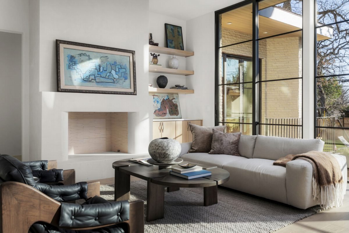 Floor-to-Ceiling Glass Living Room