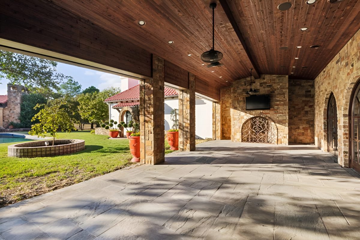 Rustic Cedar and Stacked Stone