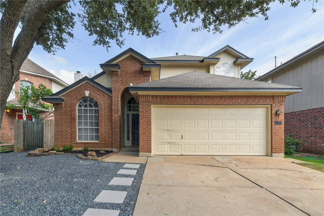 Honey Brick and Cream Garage