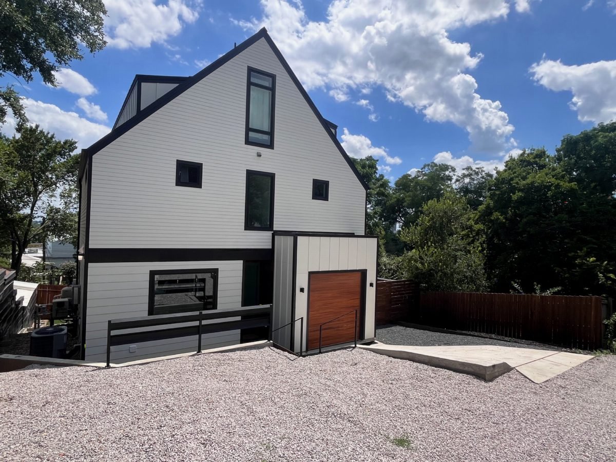 Sharp White Gable and Cedar