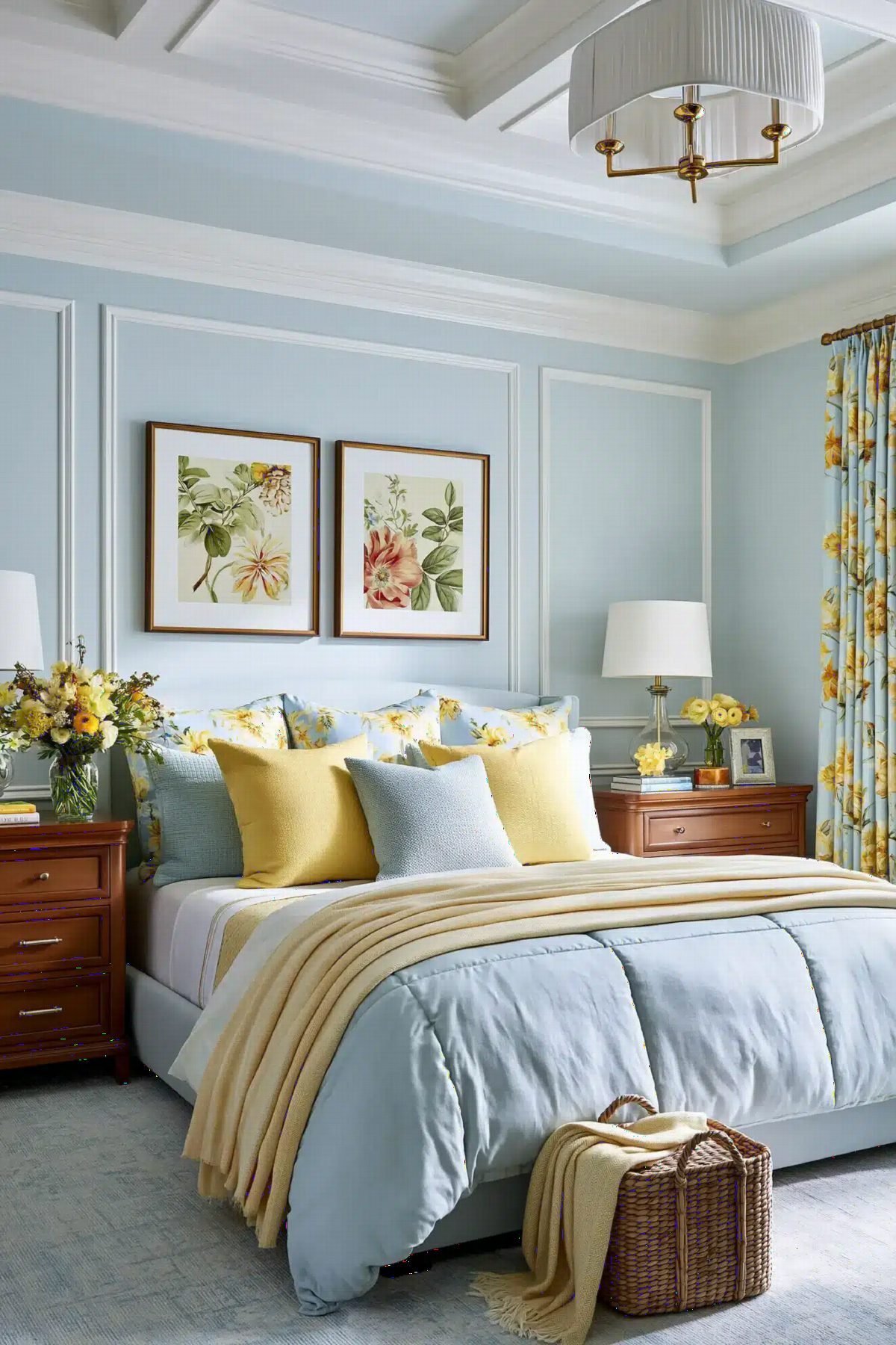 Powder Blue Floral Romance