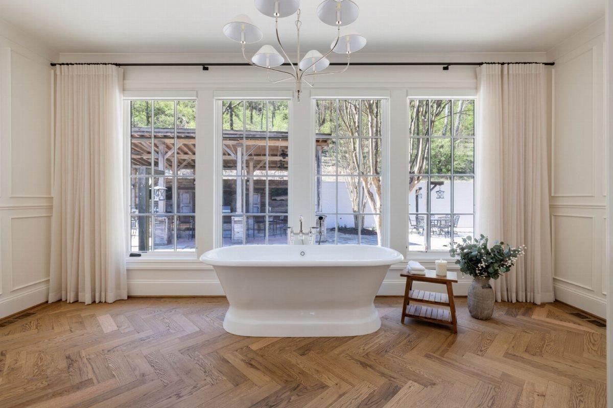 Herringbone Floors and Freestanding Clarity