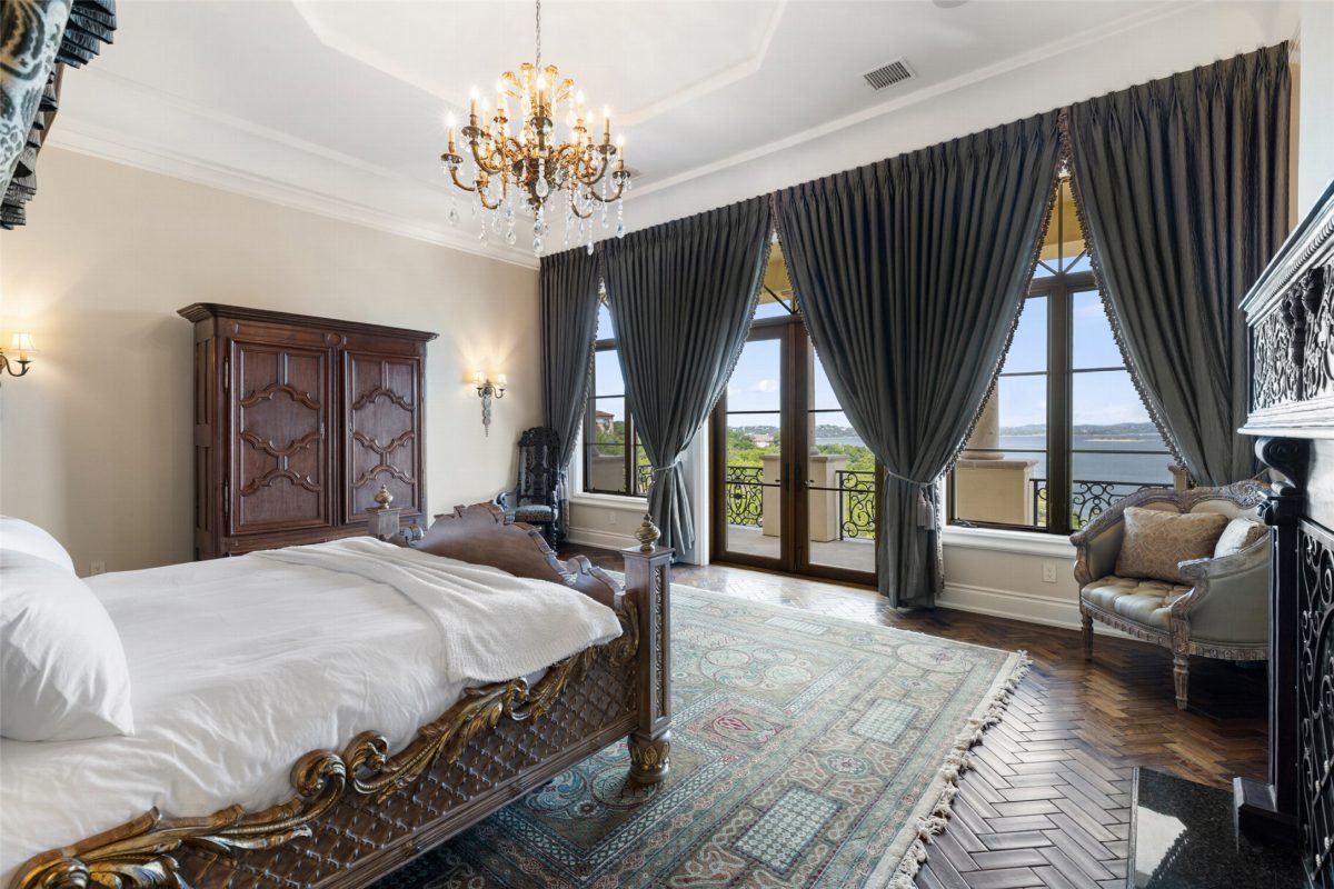 Opulent Bedroom with French Doors