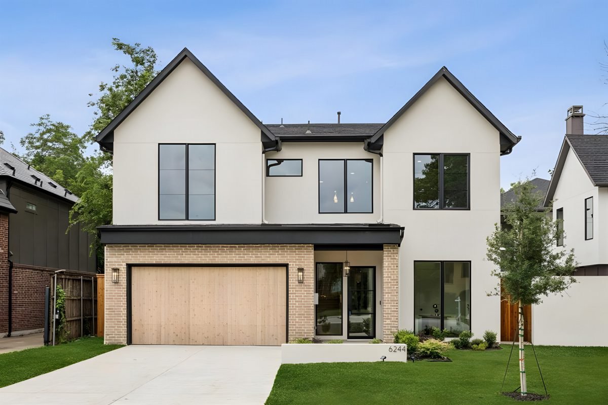 Beige Brick Modern Farmhouse