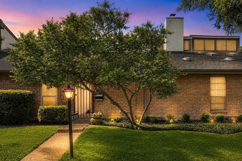 Sunset Brick and Luminous Windows