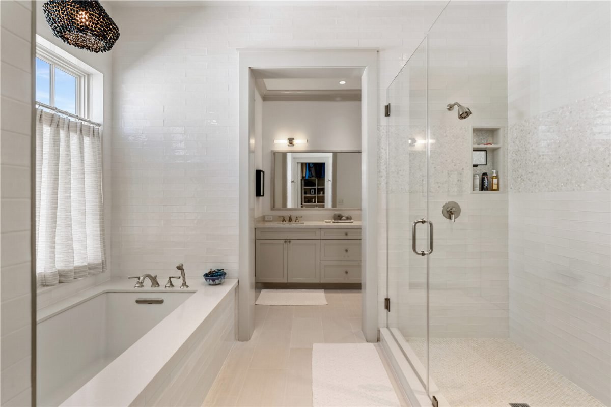 Luminous White Tile Layers
