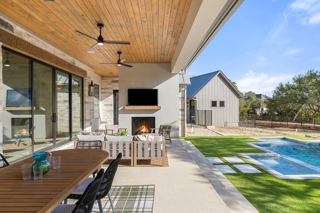 Warm Timber Covered Lounge