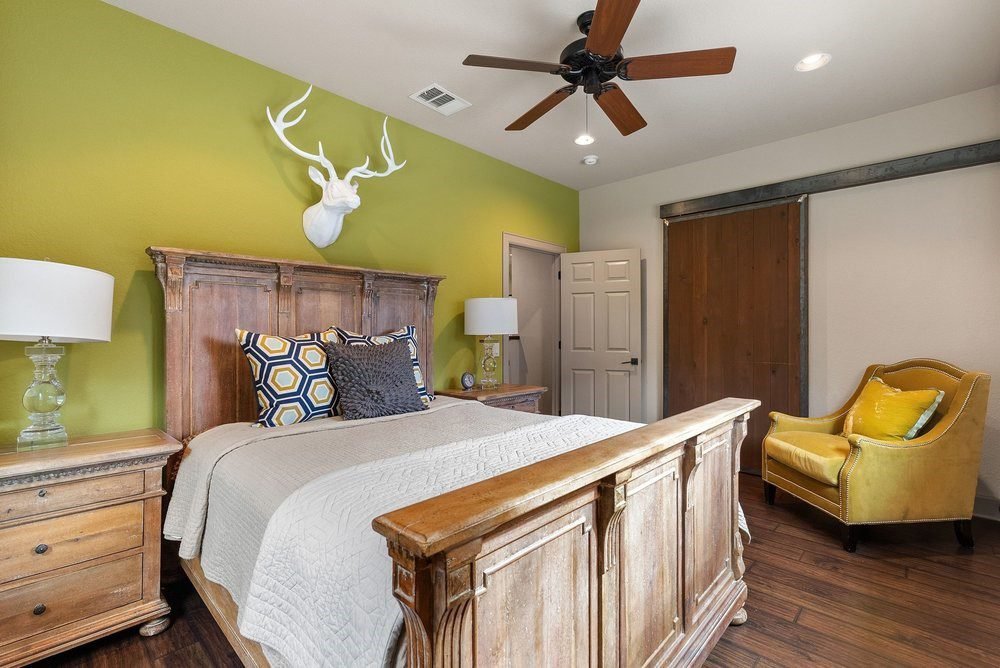 Olive Hues and Rustic Wood