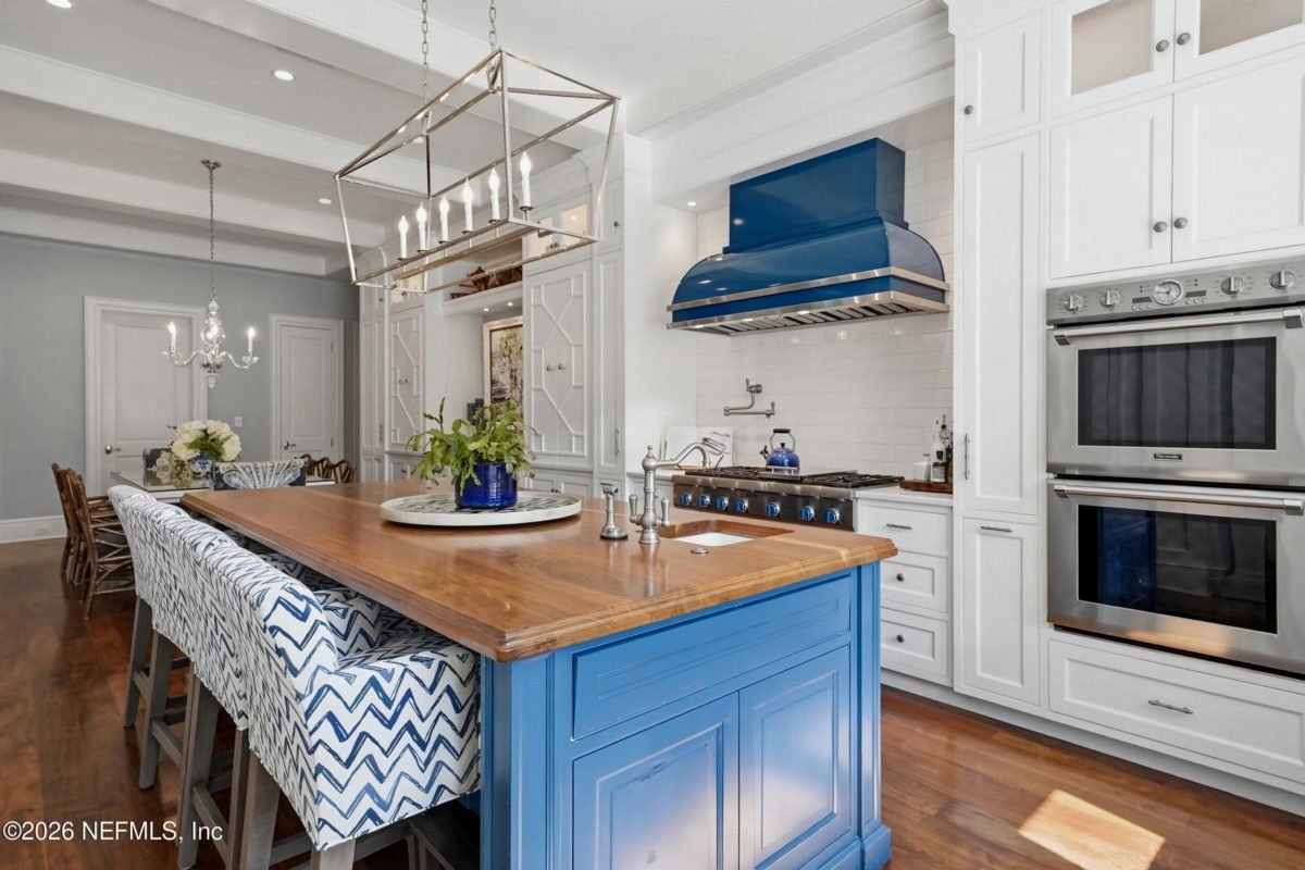 Cobalt Island and Rustic Timber