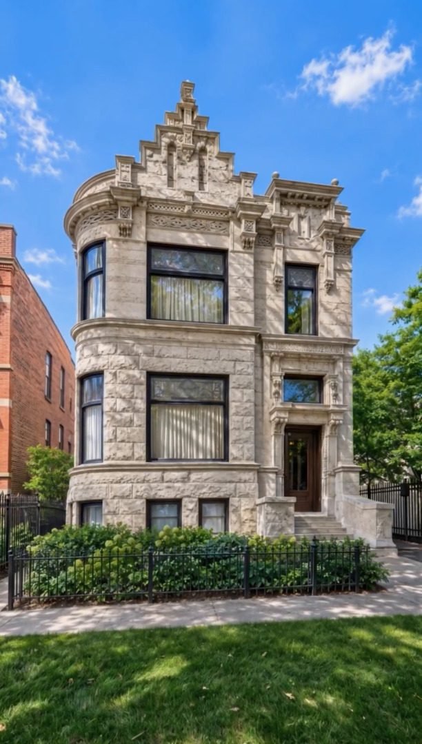 Carved Stone Victorian Facade