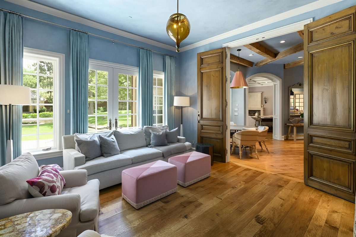 Honeyed Planks and Blue Walls