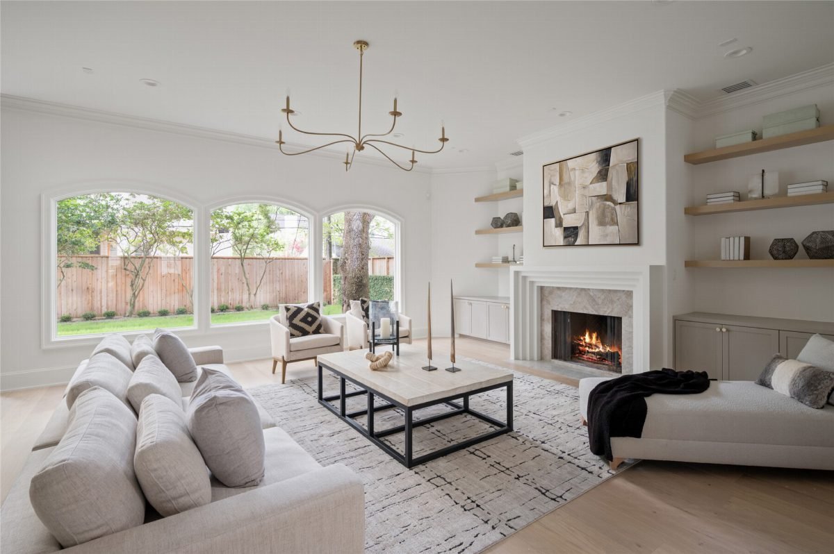 Ivory Arches and Brass Light