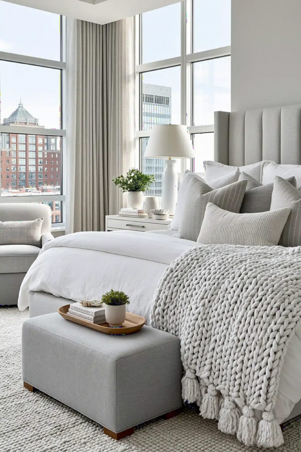 Textured Grey and White Calm