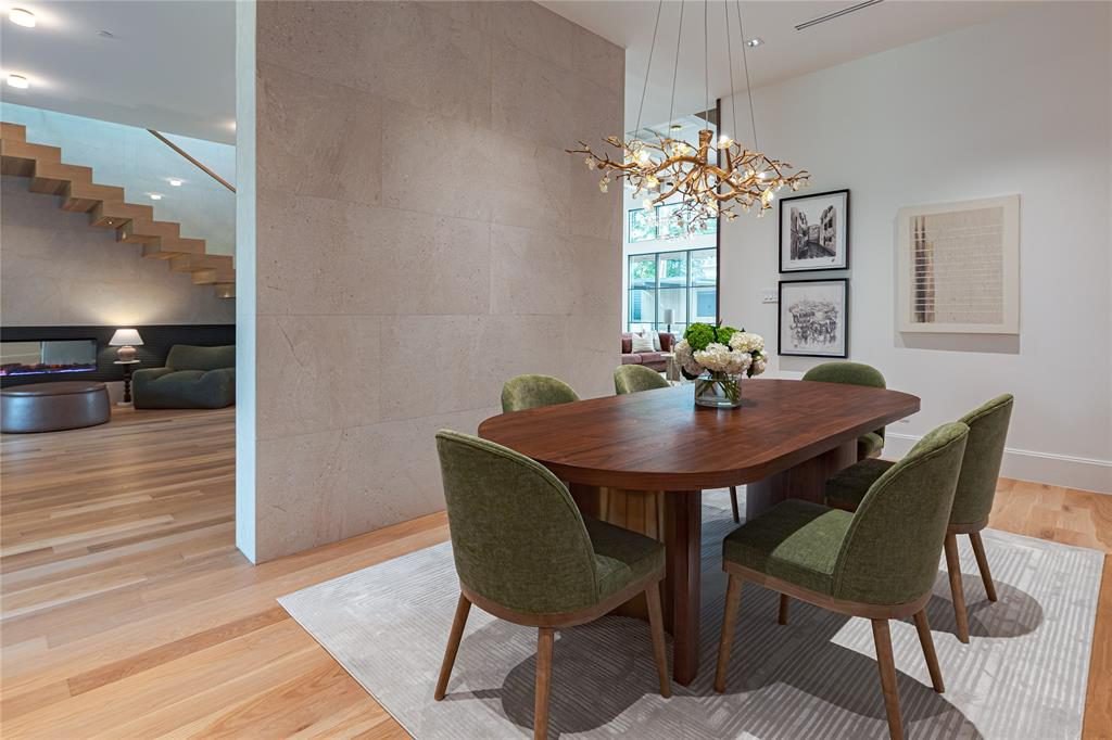 Olive Upholstery and Walnut Wood