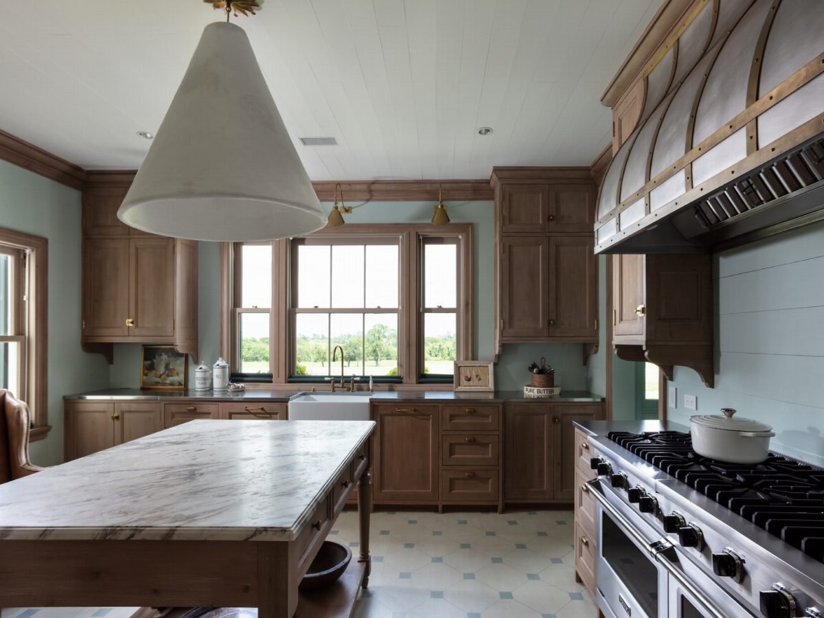 Mint Walls and Honed Stone