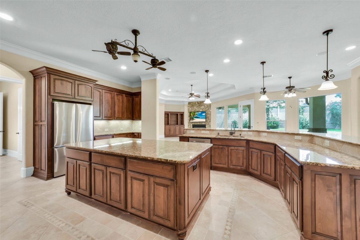 Honey Wood and Cream Granite