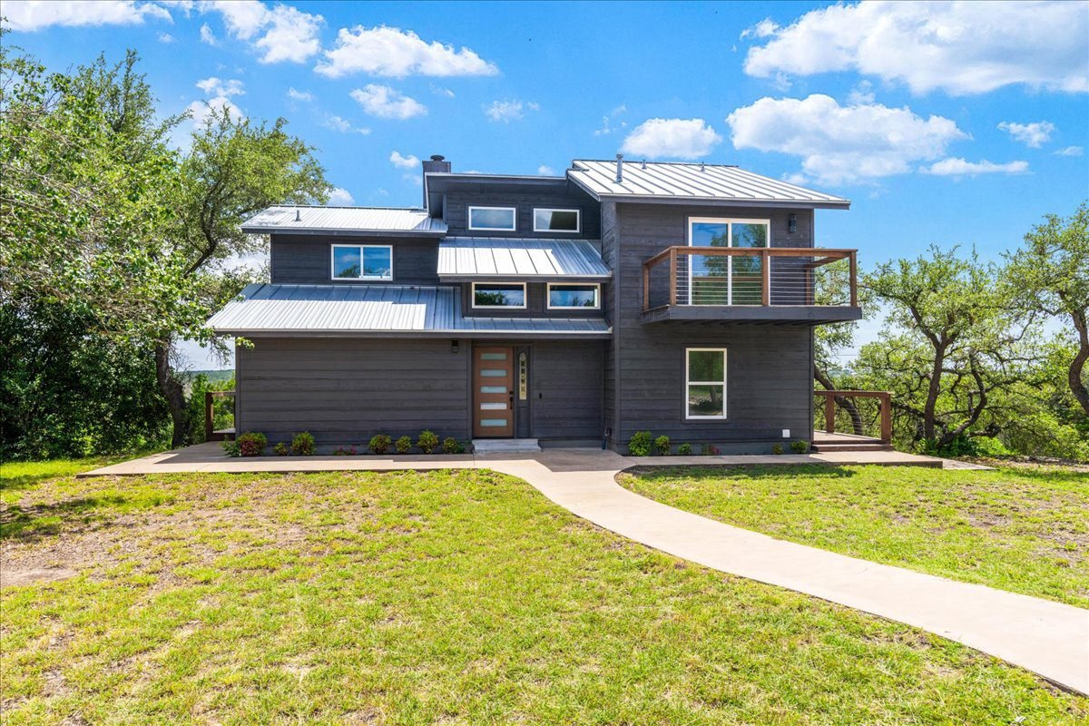 Slate Gray Modern with Cedar Balcony