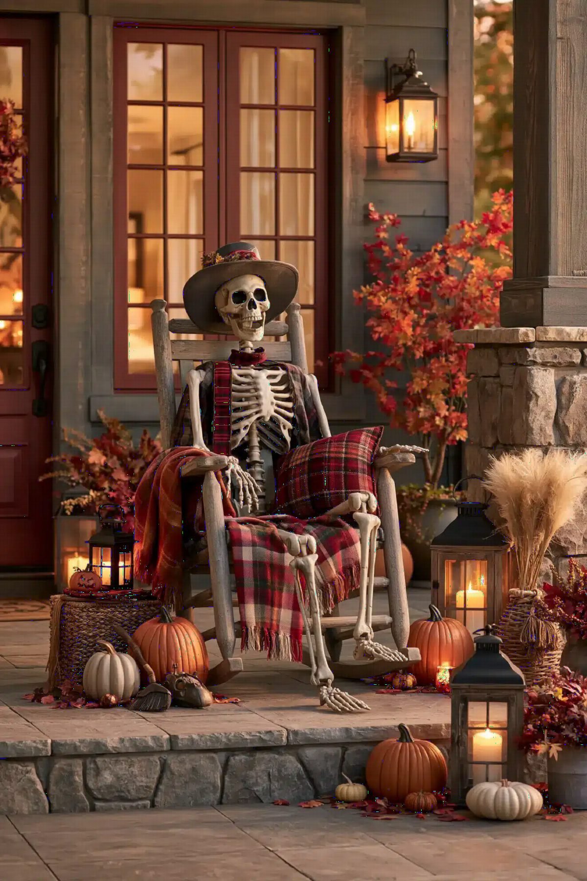 Cozy Skeleton Rocking Chair