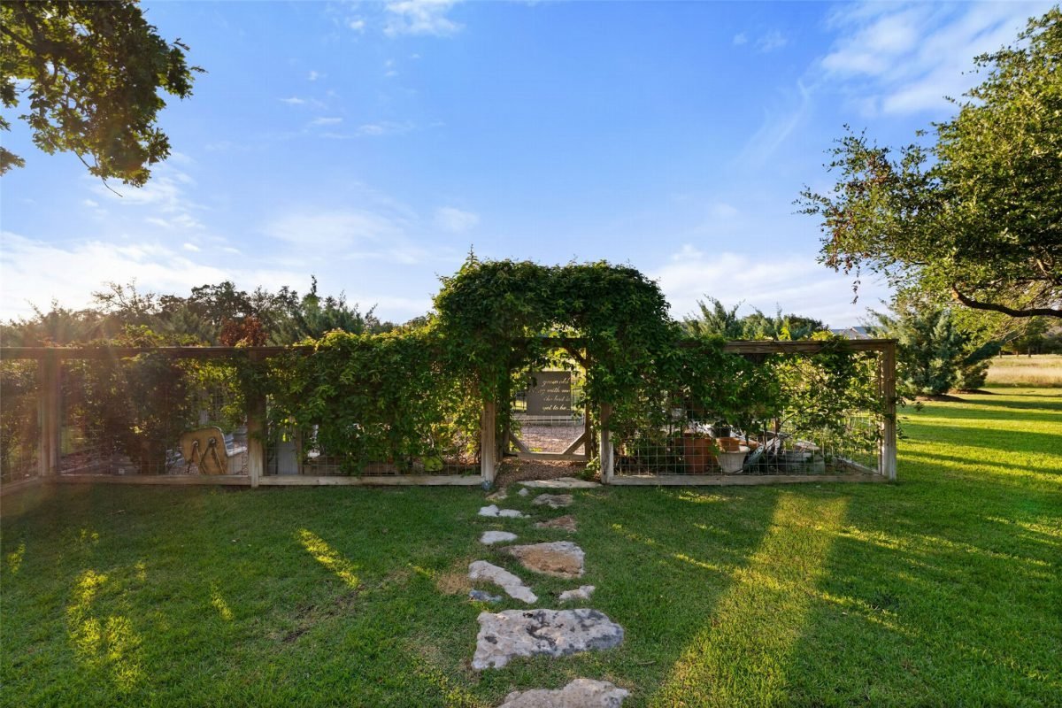 Vine-Draped Garden Pergola