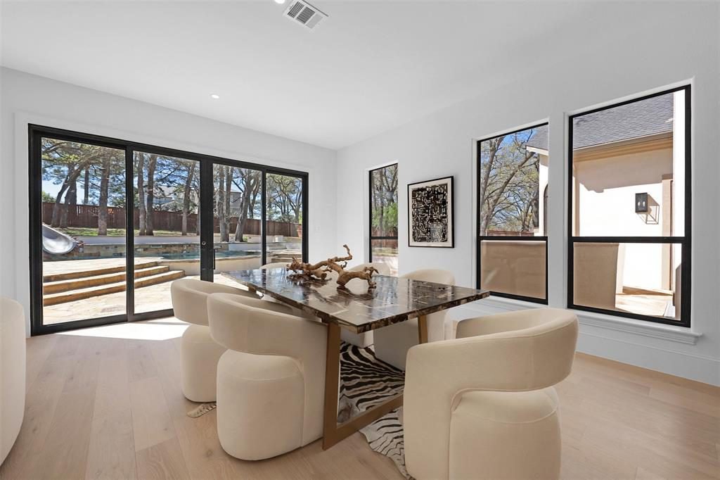 Cream Leather and Glass Walls