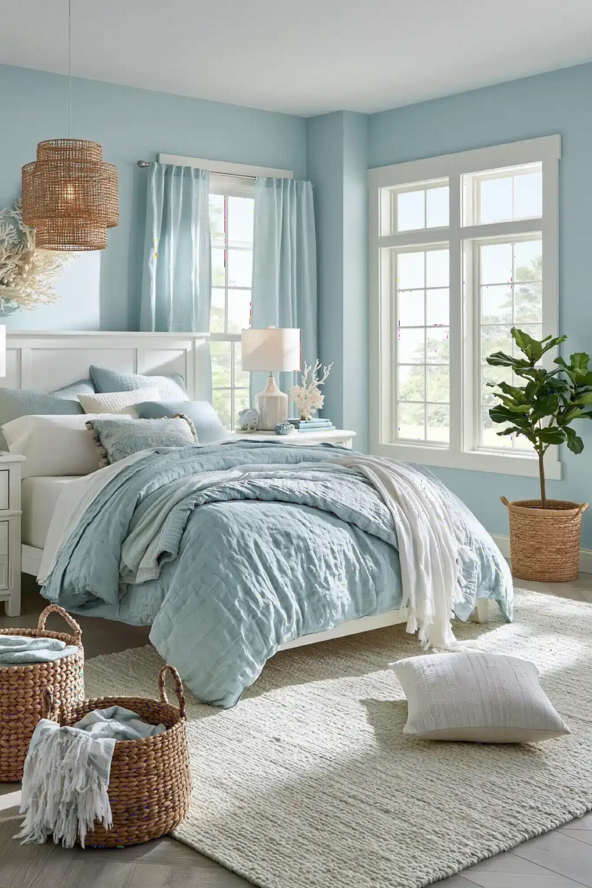 Breezy Blue with Woven Texture