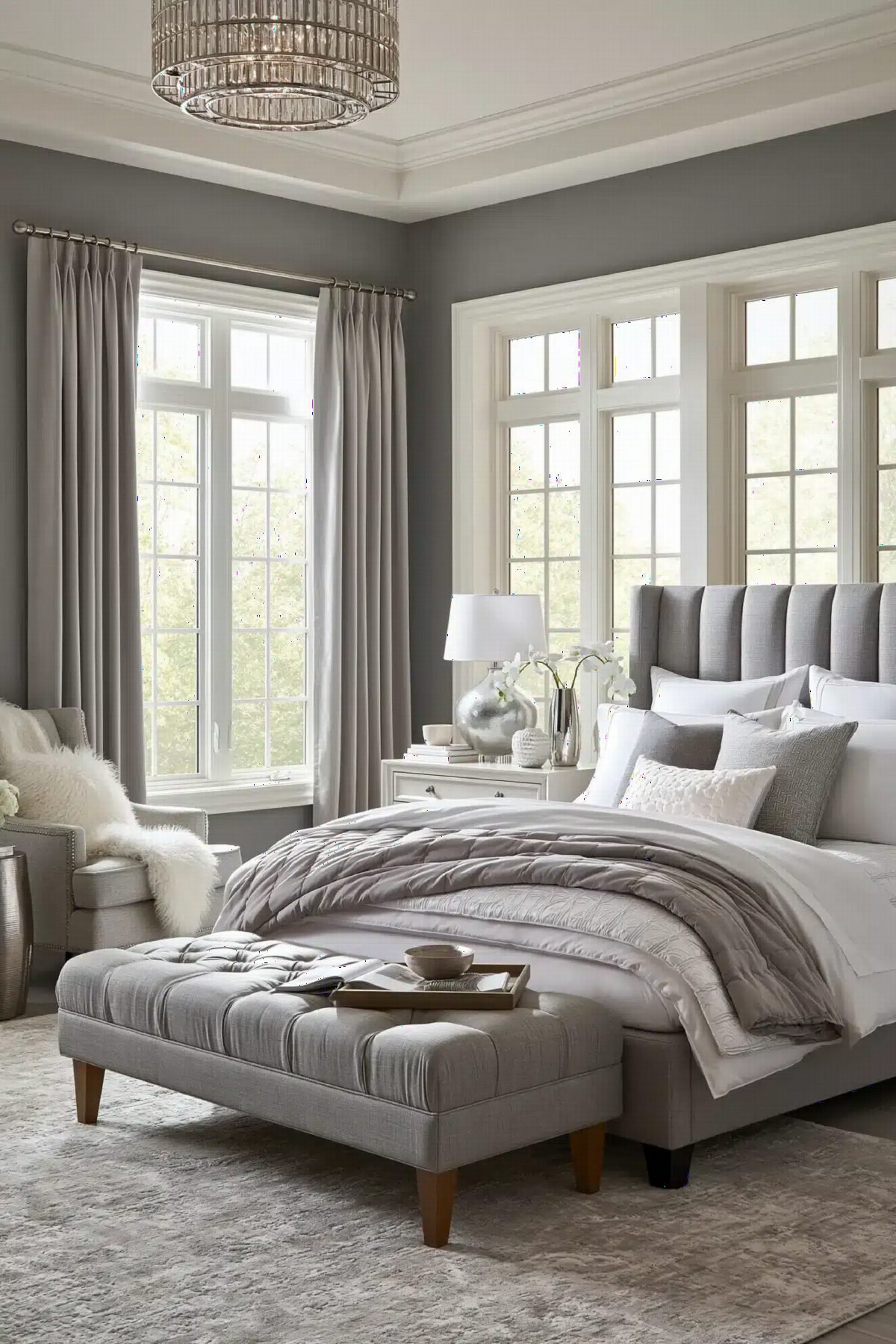 Slate Grey and White Elegance