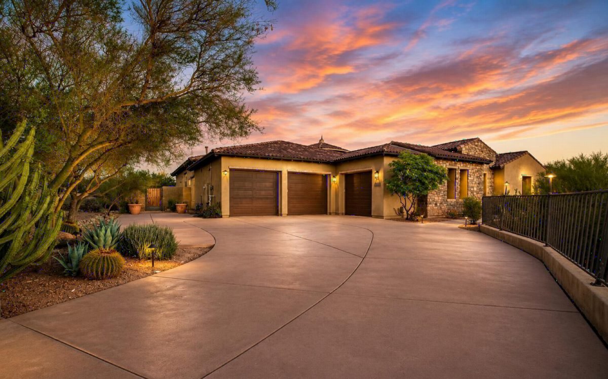 Sunset Stucco and Desert Cacti