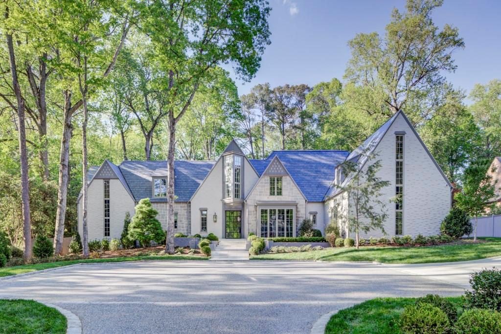 Crisp White Manor with Slate