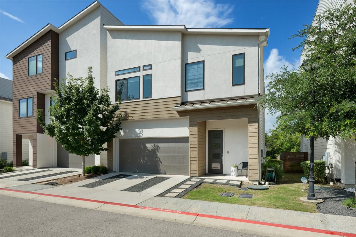 Modern Stucco with Wood Accents