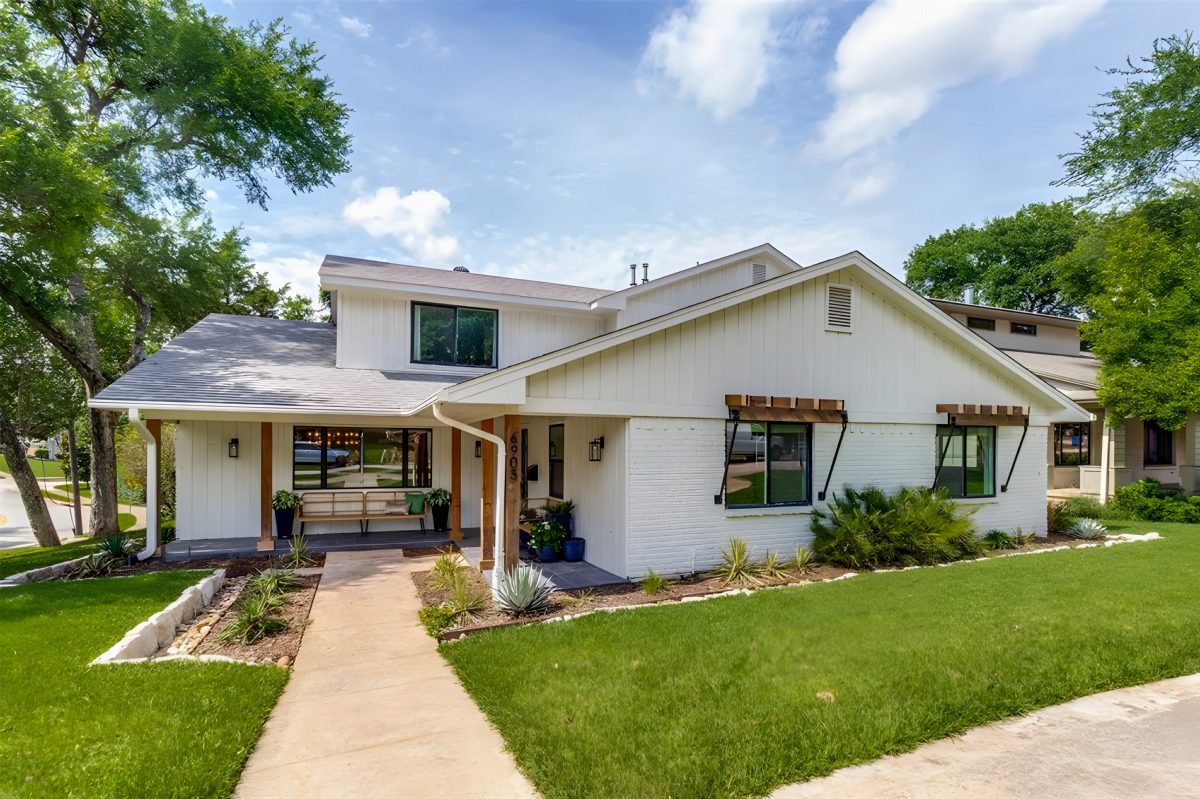 Crisp White with Cedar Accents