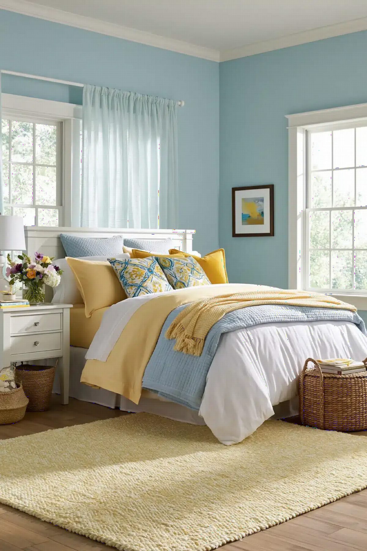 Sky Blue and Sunshine Yellow