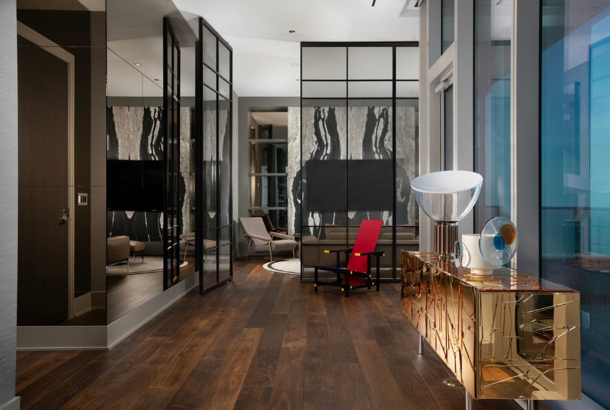 Brass and Walnut Modern Luxury