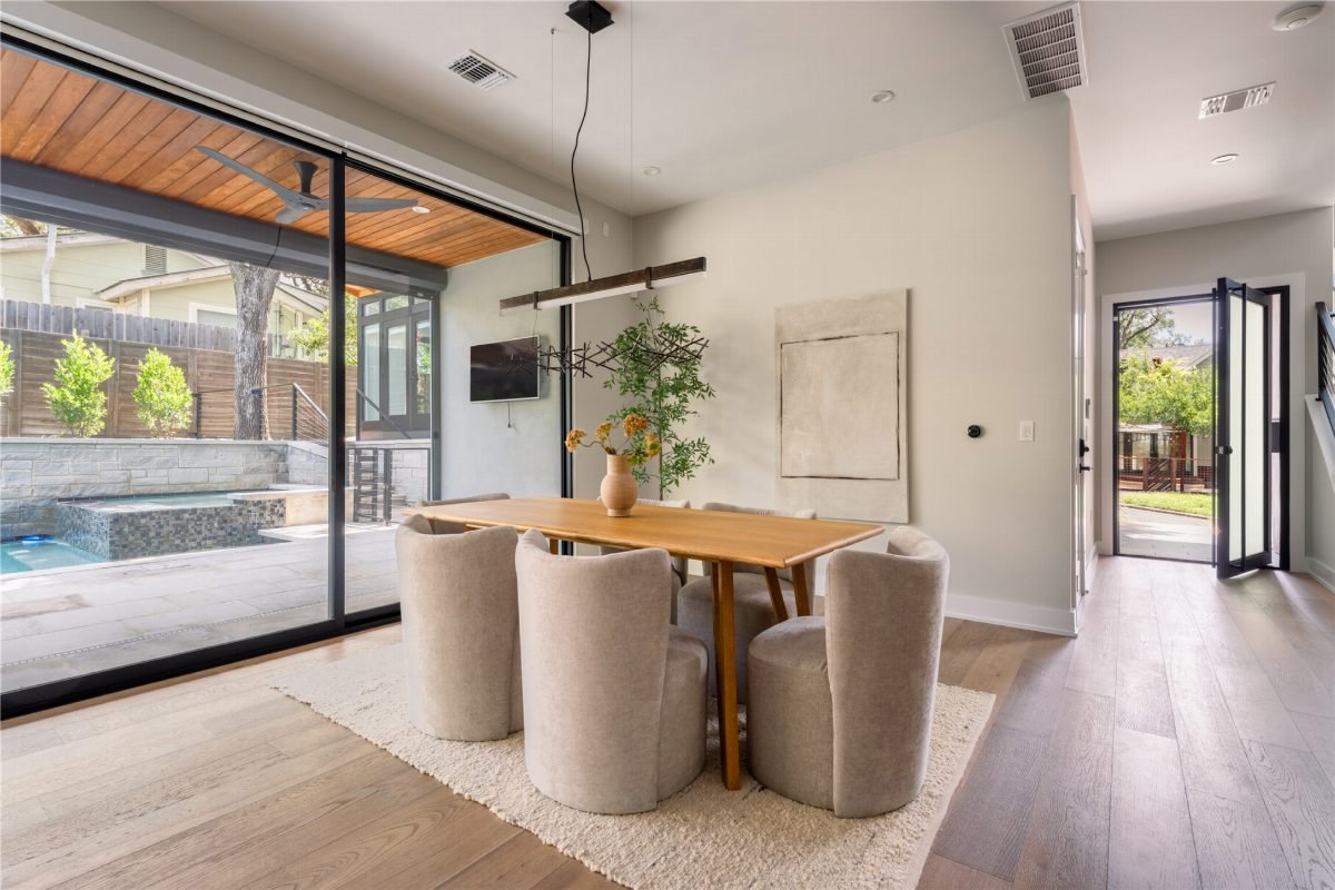 Blurred Indoor Outdoor Dining