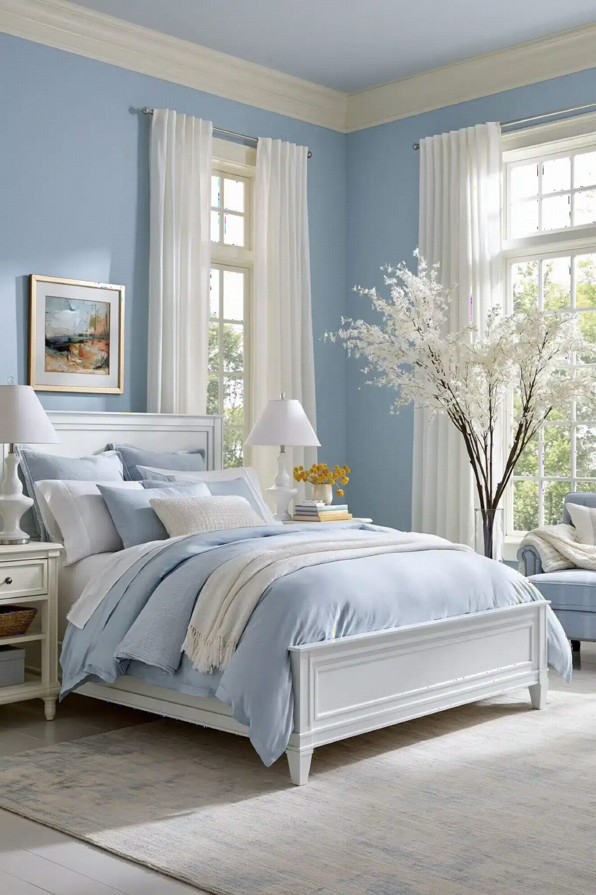 Sky Blue and White Layers