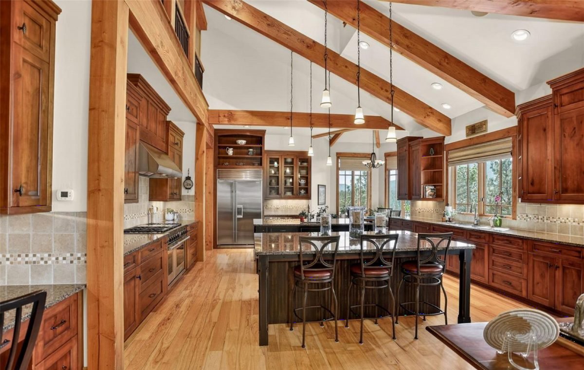 Cedar Beams and Rustic Cherry