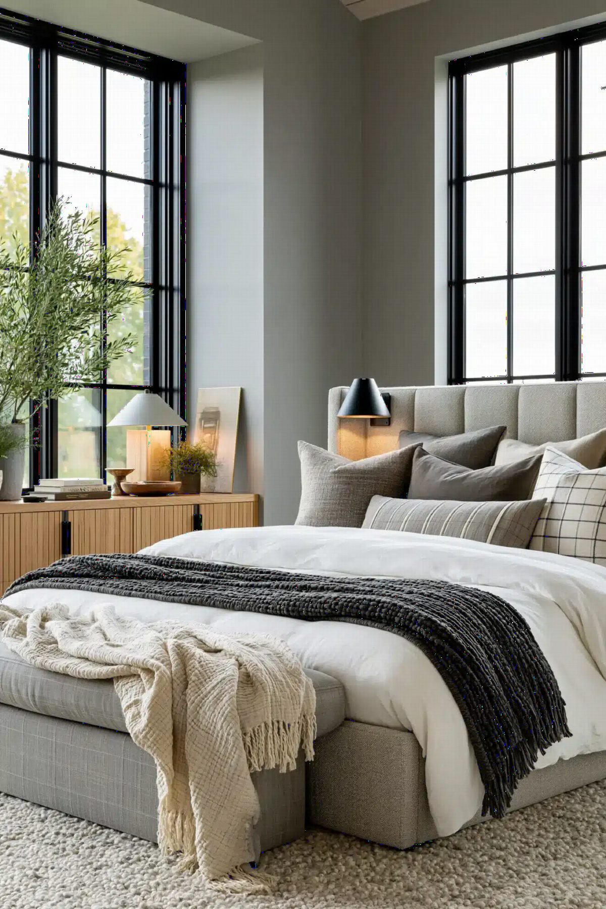 Industrial Grey Meets Black Glass