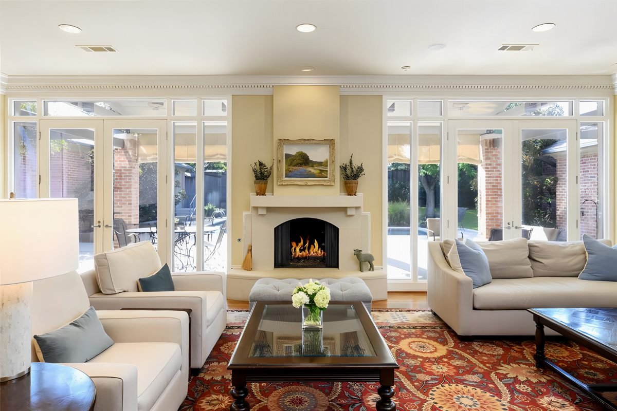 French Doors and Firelight
