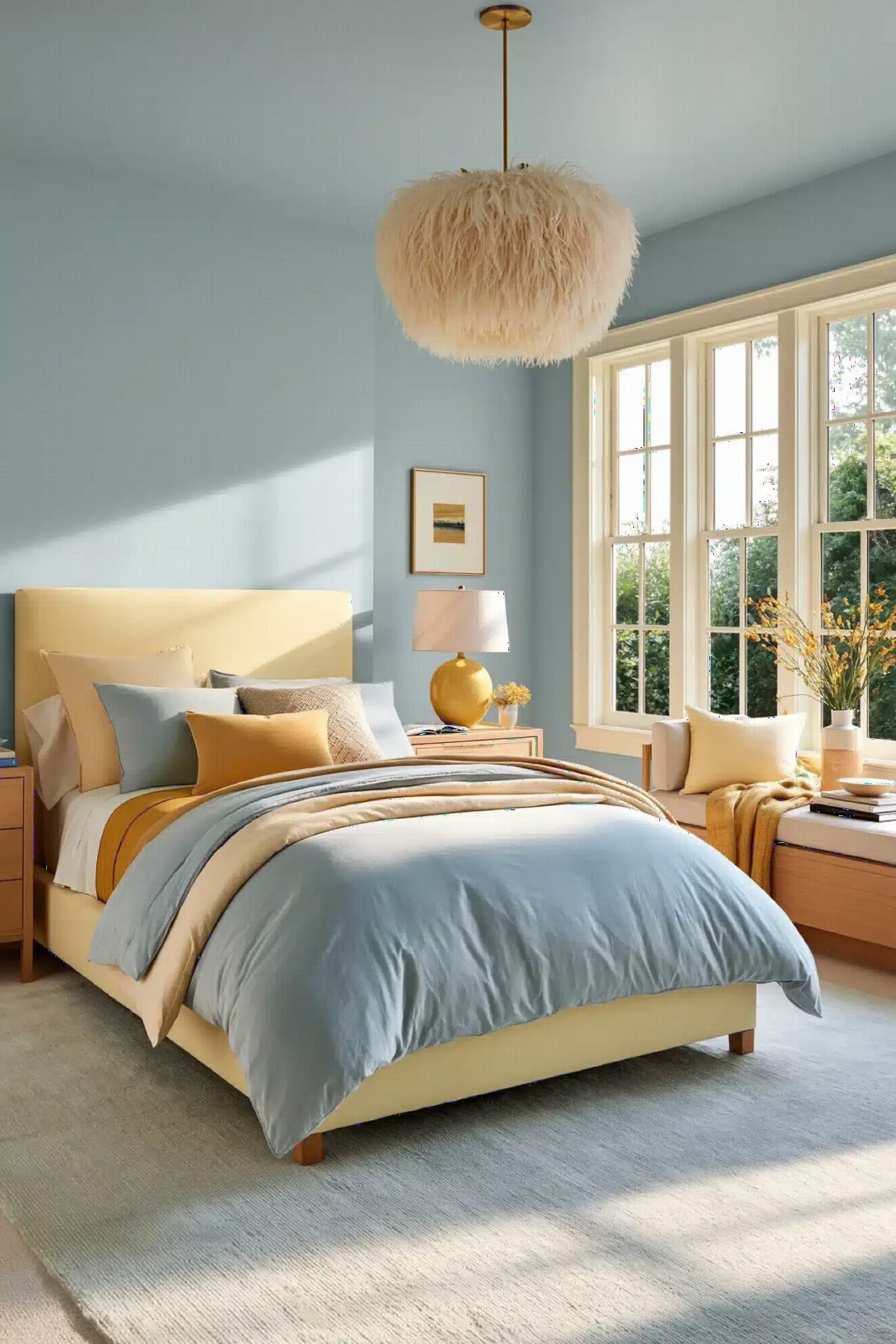 Feathered Light and Sunny Upholstery