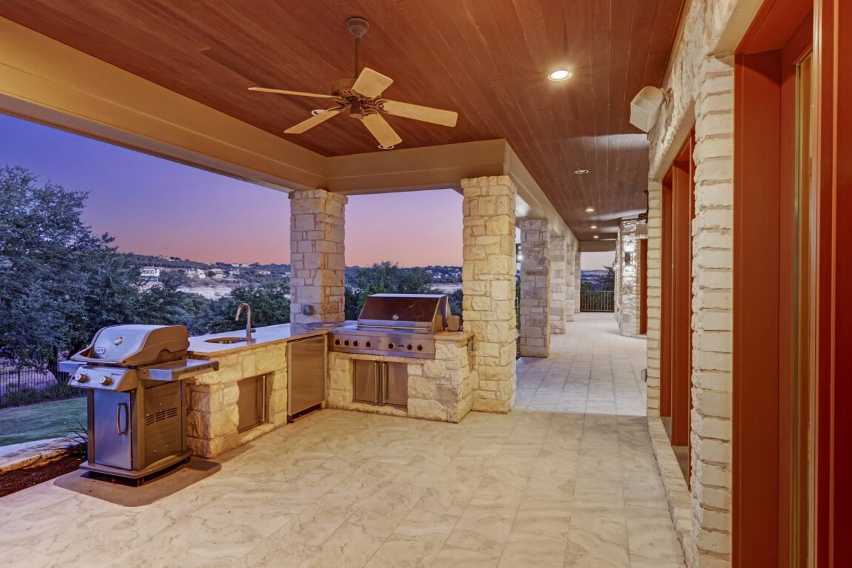 Stone-Clad Twilight Grilling