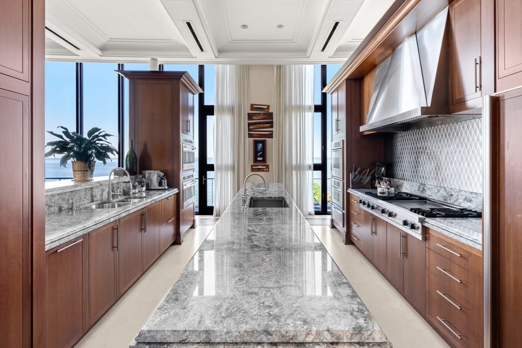 Rich Wood and Grey Marble
