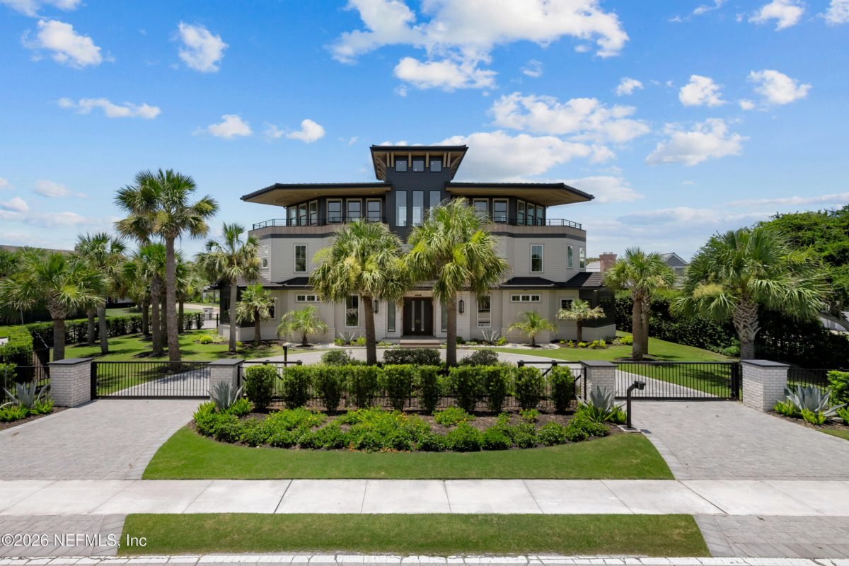 Coastal Modern with Palm Silhouettes