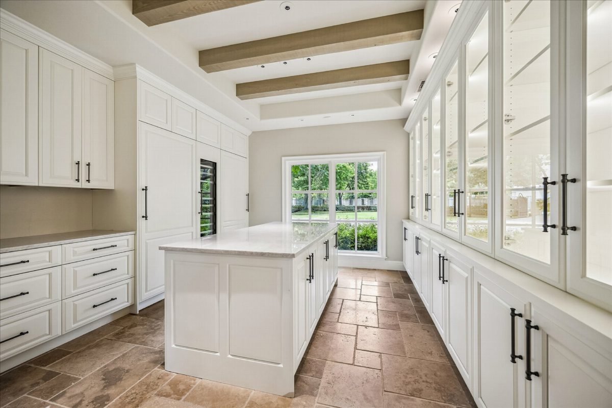 Crisp White and Stone Tile
